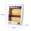 ESTUFA CALEFACTOR DE CUARZO 800W OCA MT2025-Q04 BLANCO - Imagen 2