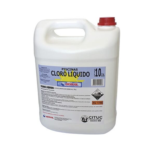 CLORO PISCINA CONCENTRADO 10 LITROS DIDEVAL