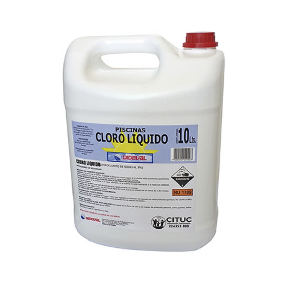 CLORO PISCINA CONCENTRADO 10 LITROS DIDEVAL