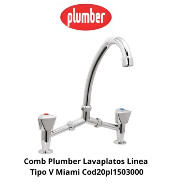 COMBINACIÓN LAVAPLATO PLUMBER TIPO V (20PL1503000) - Imagen 2