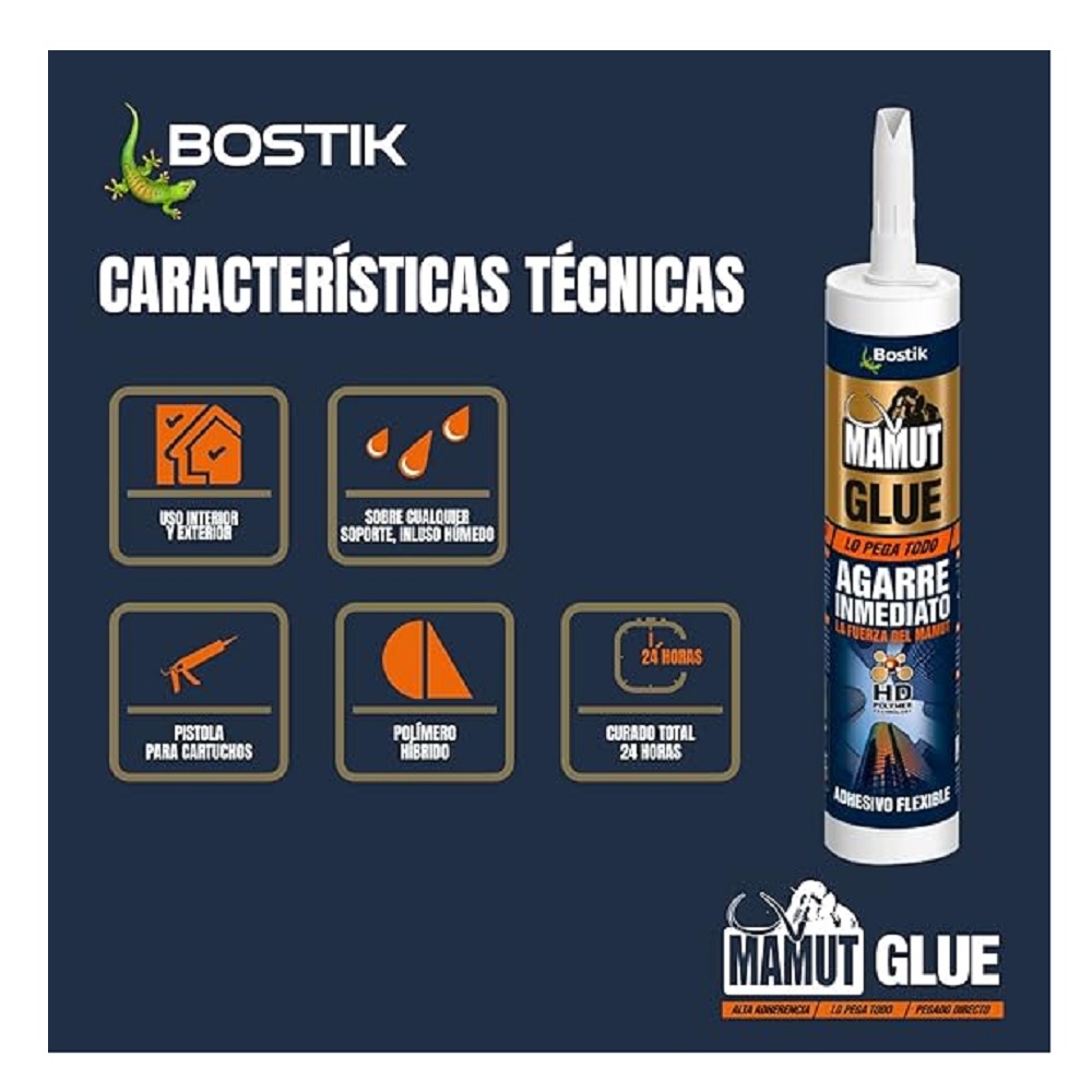 ADHESIVO MAMUT BLANCO 290ML BOSTIK - Imagen 3