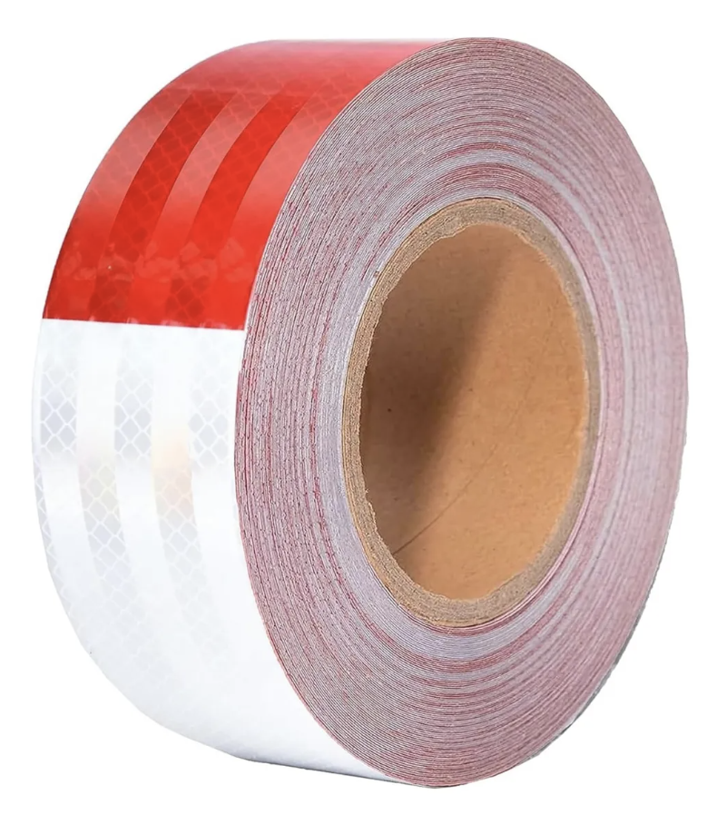 HUINCHA REFLECTANTE 50MMX45.72MT 3M (ROJO-BLANCO)