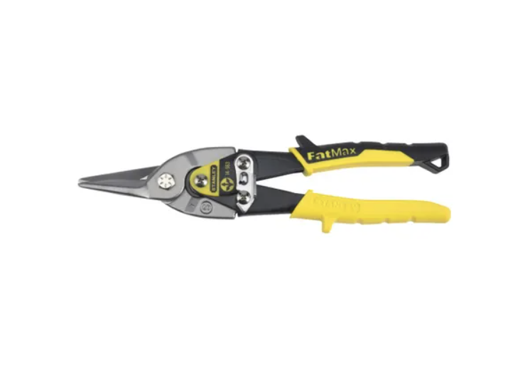 TIJERA HOJALATA CURVA 10 STANLEY RECTA AMARI 14563