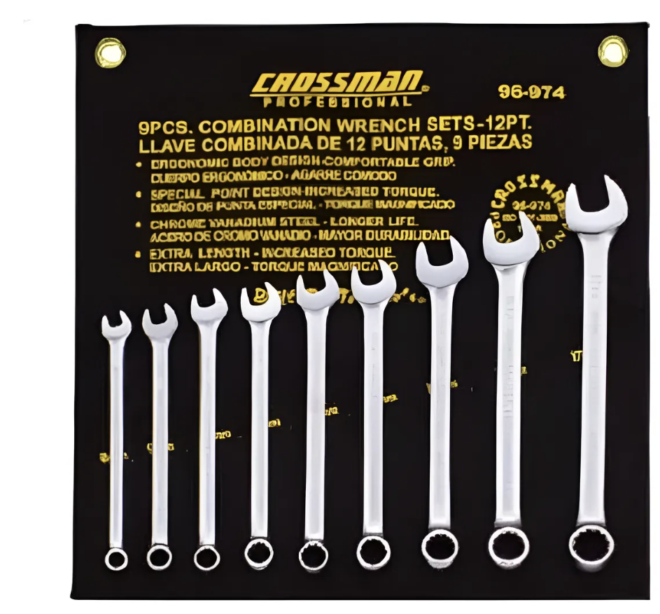 LLAVE PUNTA Y CORONA JGO 9 PZAS 8-17 MN CROSSMAN