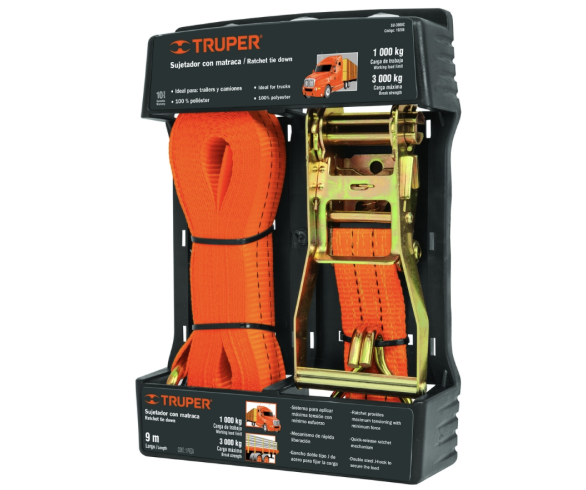 ESLINGA CON TRINQUETE TRUPER 9 MT-3000KG 2/su3000