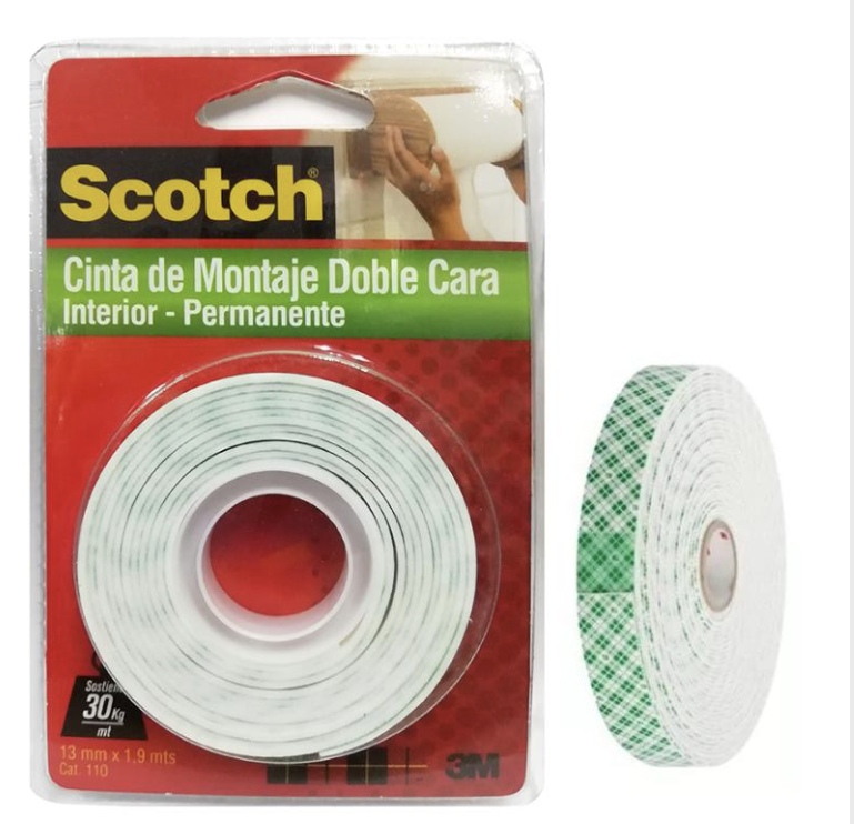 CINTA DOBLE FAZ 18MMX33M SCOTCH ROLLO