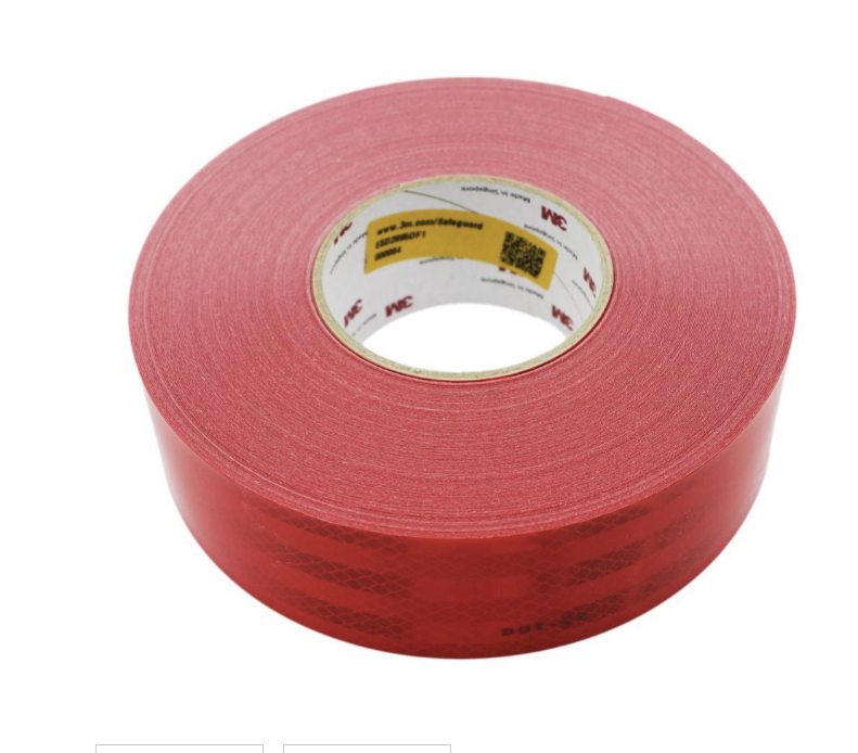 HUINCHA REFLECTANTE ROJA 50MM X 45.72 MT 3M