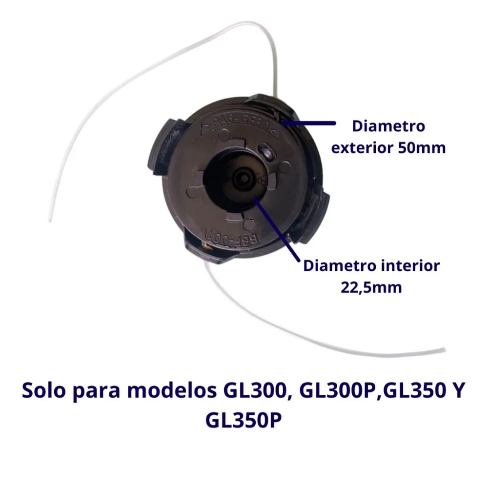 Kit de carrete con nylon para orilladora Black & Decker A6054-CH - Imagen 2