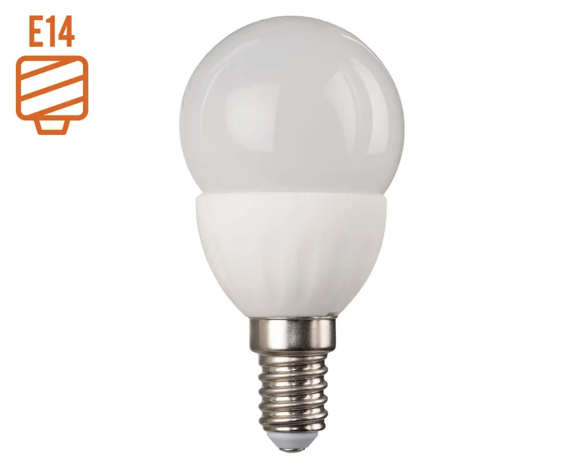AMPOLLETA LED LUZ CALIDA BOLA 6W-E14