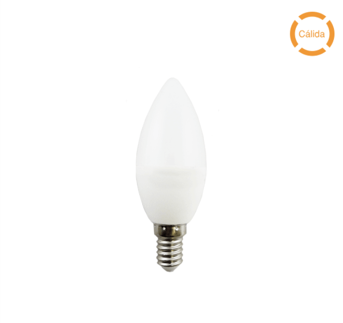 AMPOLLETA LED LUZ FRIA VELA 5W-E14