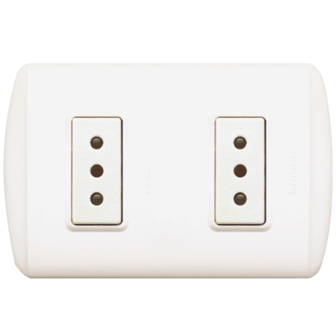 ENCHUFE DOBLE EMBUT.MODUS BTICINO 1208BN