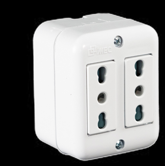 ENCHUFE DOBLE SOBREPUESTO MEC 0200TA0542