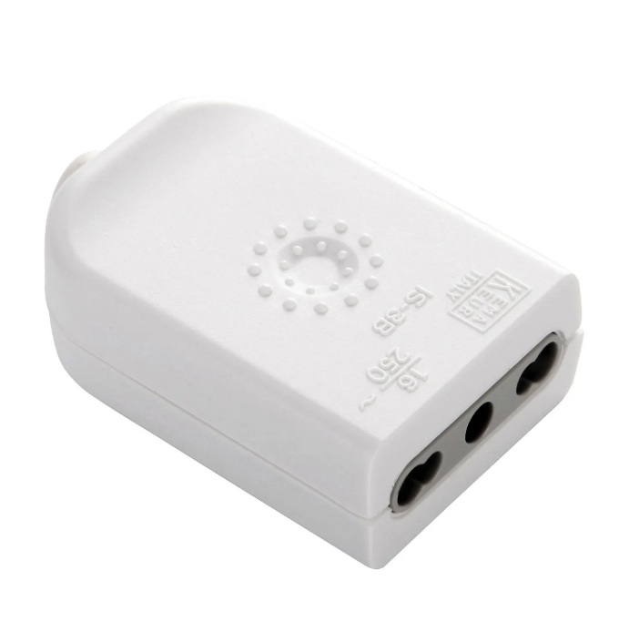 ENCHUFE HEMBRA VOLANTE 10/16 2P+T BLANCO 8005