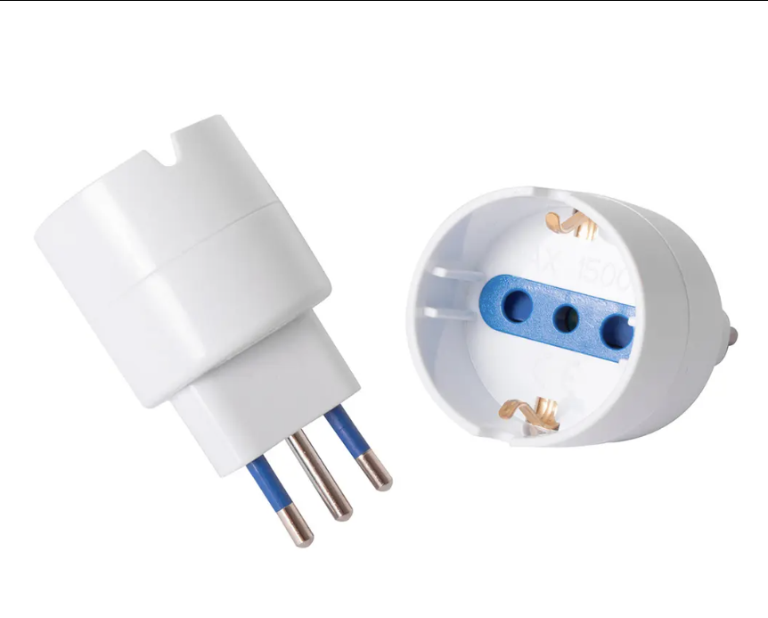 ENCHUFE MACHO ADAPT.SCHUKO 10A BLANCO