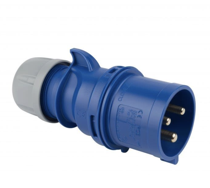 ENCHUFE MACHO INDUST. 16A 2P+T