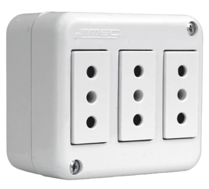 ENCHUFE TRIPLE SOBREPUESTO MEC 0200TA0543