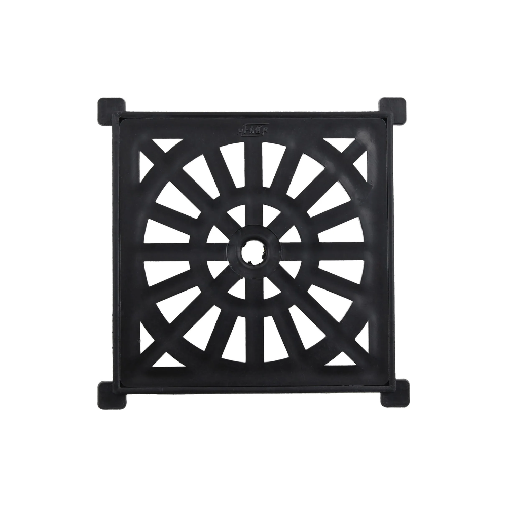 REJILLA PILETA PLASTICA 15CMS CUADRADA NEGRA