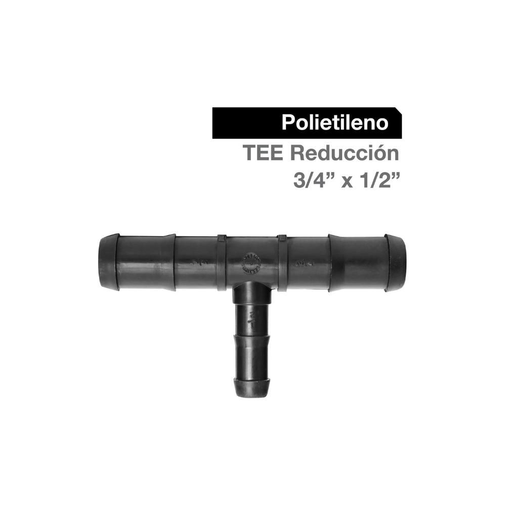 TEE POLIETILENO TETILLAS 34 X 34 X 12