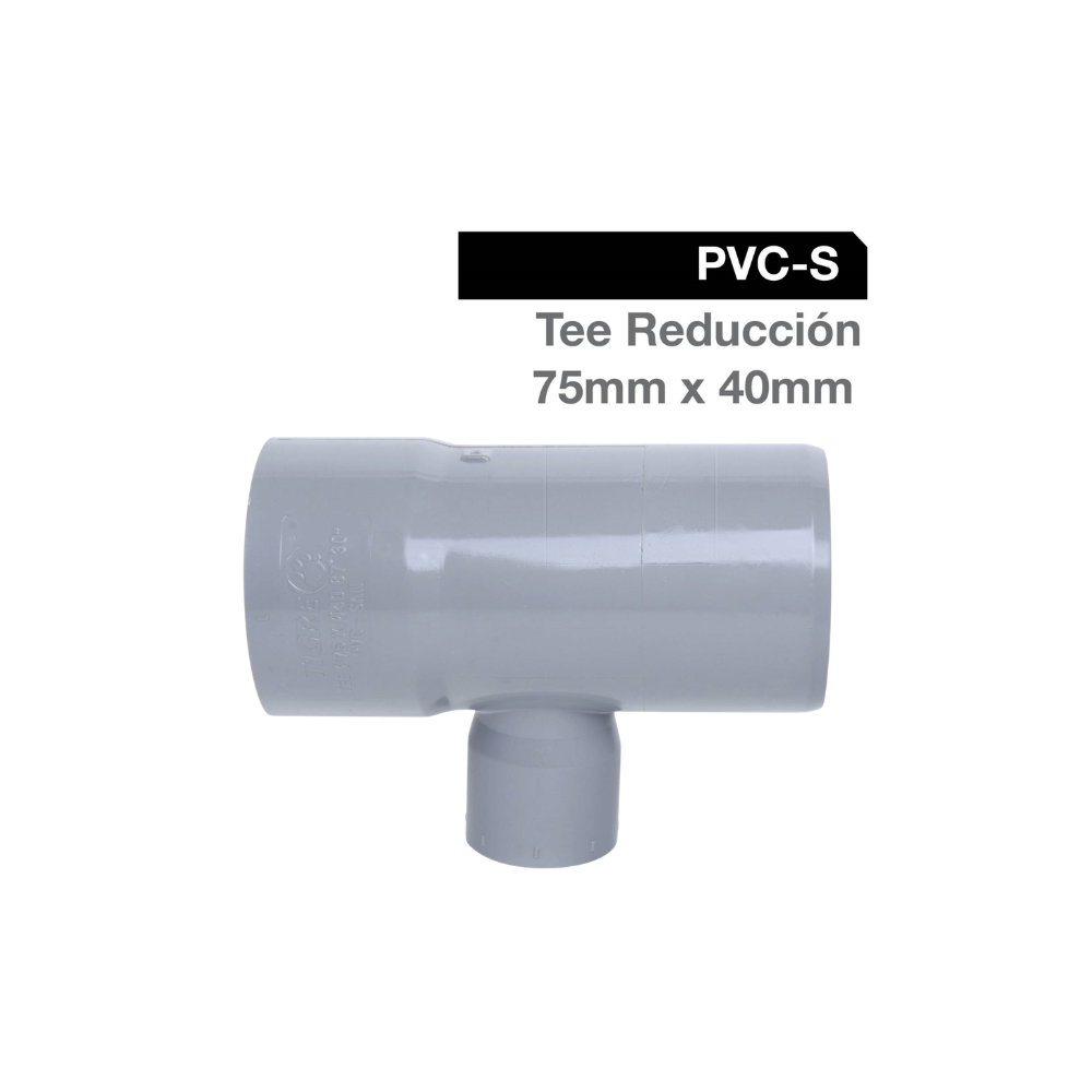 TEE PVC SANITARIA GRISCEM/CEM/CEM 75MM X 40MM