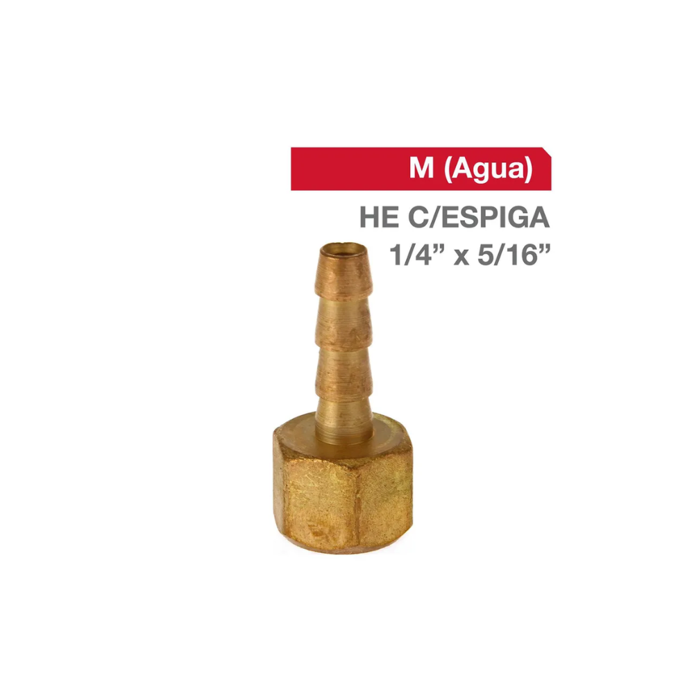 TETILLA BRONCE HE 1/4 C/ESPIGA 5/16(7.9)