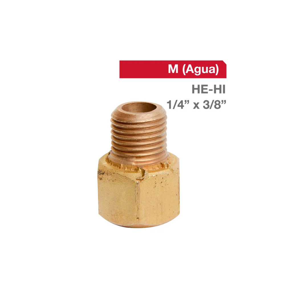 TETILLA BRONCE HI 1/4 C/ESPlGA 3/8 TAP= (9.5)