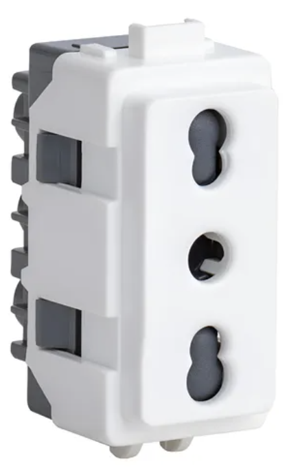 MODULO ENCHUFE 10-16A BLANCO 7817 GENESIS MARISIO