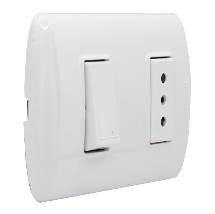 PLACA ARMADA C/INT. 9/12+TOMA 2P+T 10A 250V 1203BN