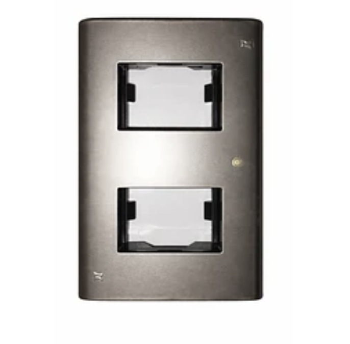 PLACA 2P C/SOPORTE CHAMPAGNE 6182 HABITAT MARISIO