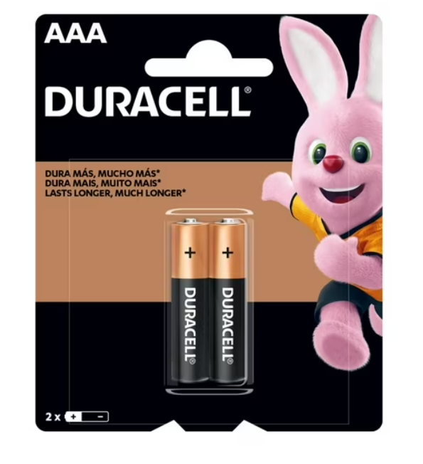 PILA AAA DURACELL PACK 2 UNIDADES