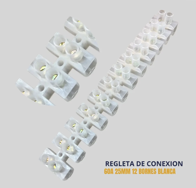 REGLETA DE CONECCION 60A - 25MM 12P