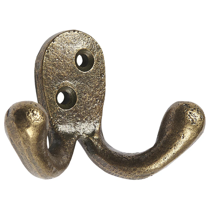 PERCHA DOBLE BRONCE
