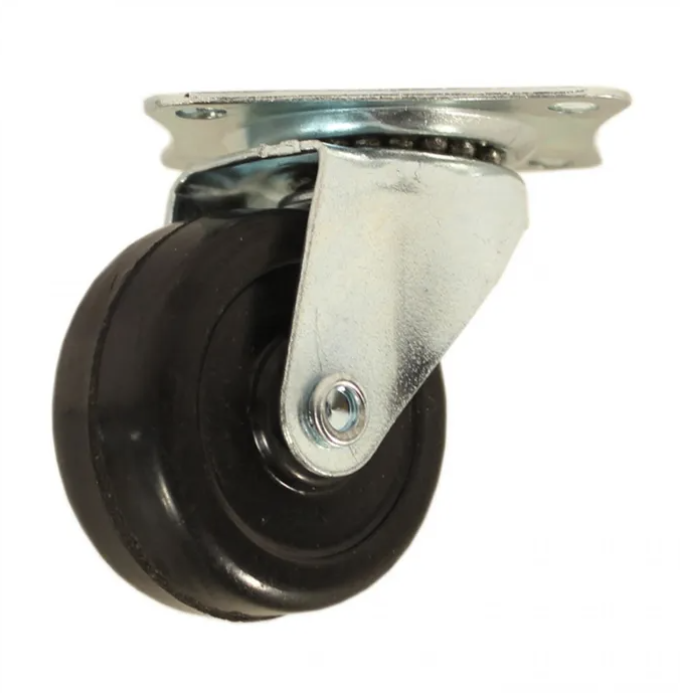 RUEDA MUEBLE C/BASE 50MM GOMA