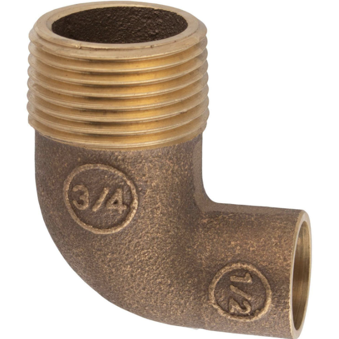 CODO BRONCE SOLDAR 3/4 X 1/2