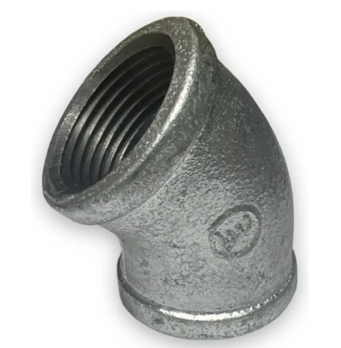 CODO FIERRO GALV. 45 GRADOS 4