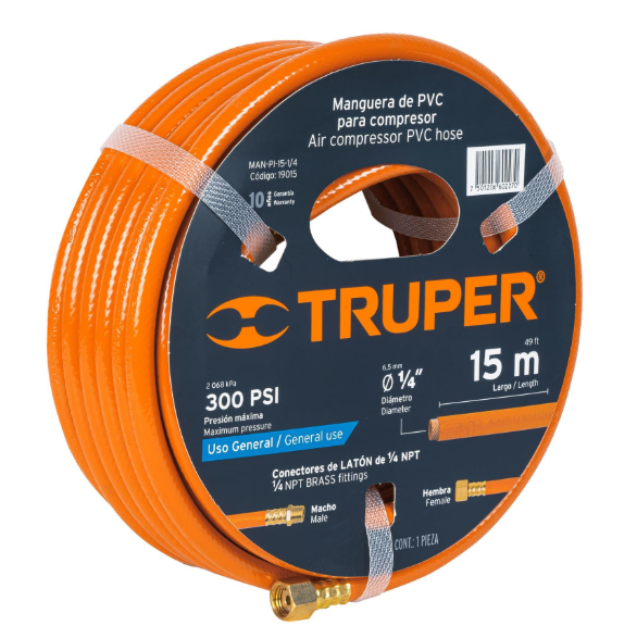 MANGUERA FLEXIBLE 1/4 X15 MTTRUPPER MAN-R-15
