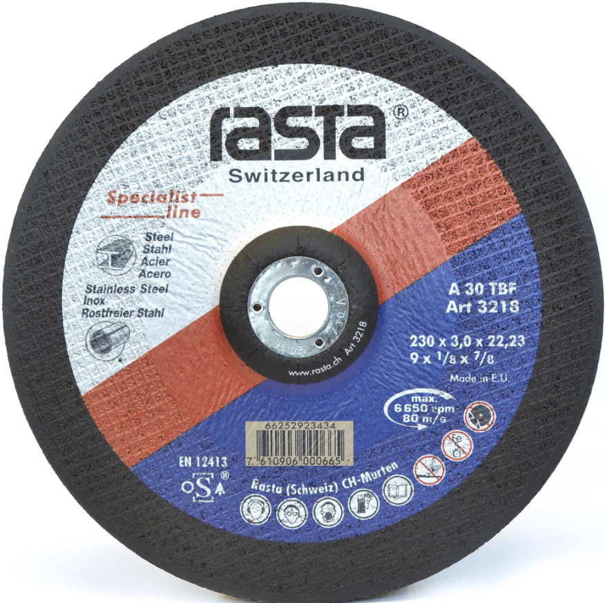 DISCO CORTE METAL 9 RASTA 3218 CONCAVO