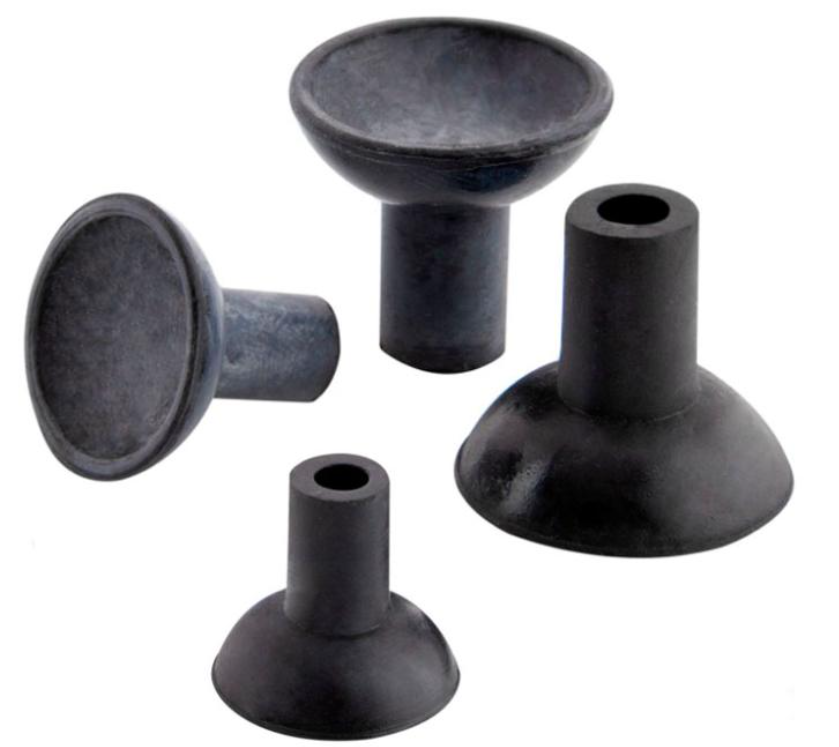 GOMA VENTOSA P/VIDRIO CHICO NEGRO / TRANS 25MM