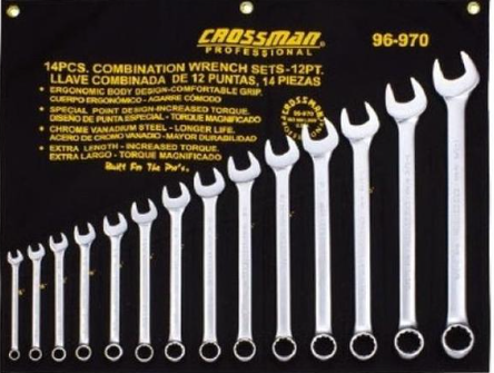 LLAVE PUNTA Y CORONA JGO 14 PZAS 3/8X 1 1/4 CROSSMAN