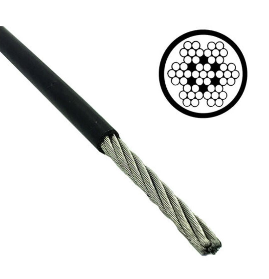 CABLE DE ACERO 1.5 MM PLASTIFICADO ALEMAN