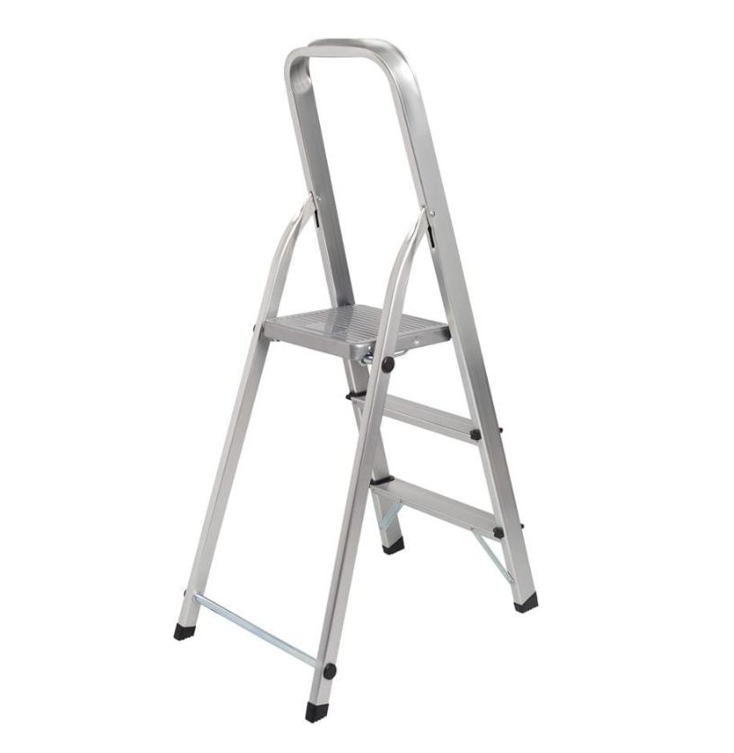 ESCALERA ALUM 3 PELD.+1 PLATAF. 1.22mt P/90KG