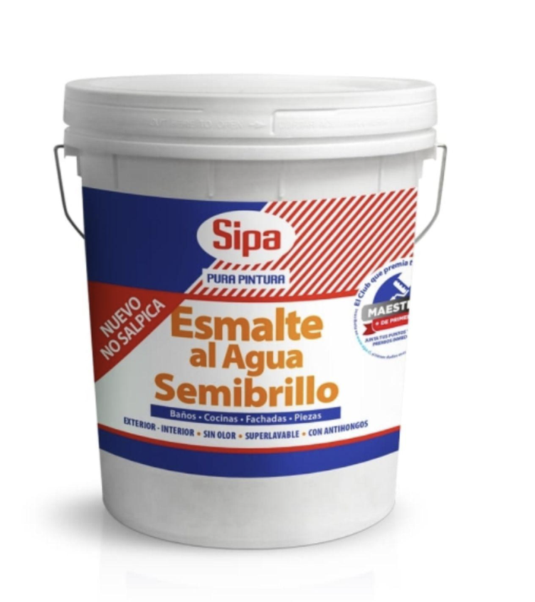 ESMALTE AGUA SEMI BRILLO B BLANCA W TINETA SIPA