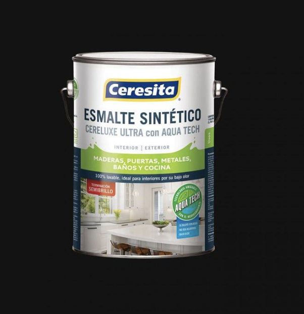 ESMALTE SINT.CERELUX ULTRA NEGRO GL (AL AGUA)