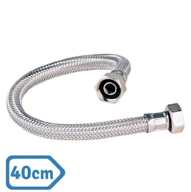 FLEXIBLE AGUA 40CM METAL 1/2X1/2 HI-HI FX1C FAS