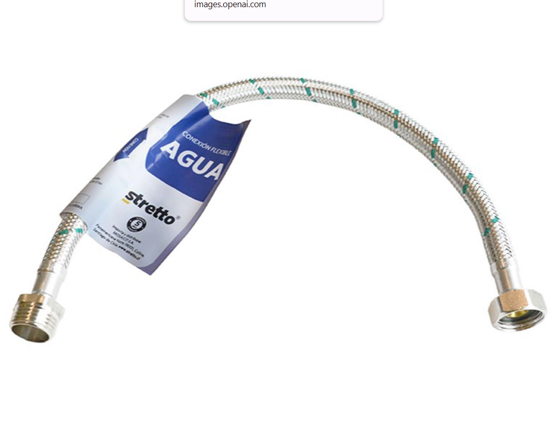 FLEXIBLE AGUA 50CM METAL HI-HI 1/2 STRETTO