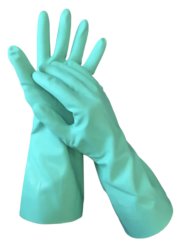 GUANTE GOMA NITRIL-FLEX-HAZ T-9 LIOI (COLOR VERDE)