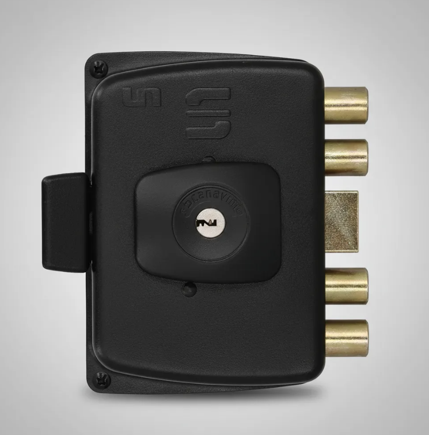 CERRADURA DE SOBREPONER EXTRA FUERTE CON 4 CERROJOS SCANAVINI 2102-30 CA.N