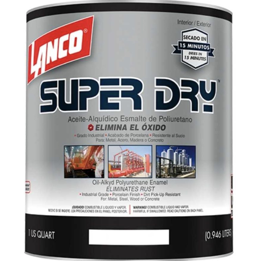 ESMALTE 3 EN 1 SUPER DRY LANCO ANTICORROSIVO NEGRO GL