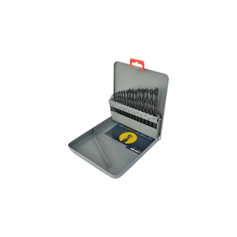 JUEGO BROCAS HSS 19PZA 1-10MM ALPEN C/METALICA