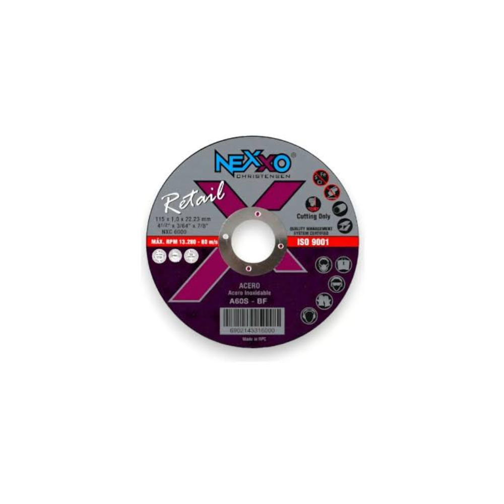 DISCO CORTE FINO 4 1/2 1,0 MM NEXXO 21DCCA6000
