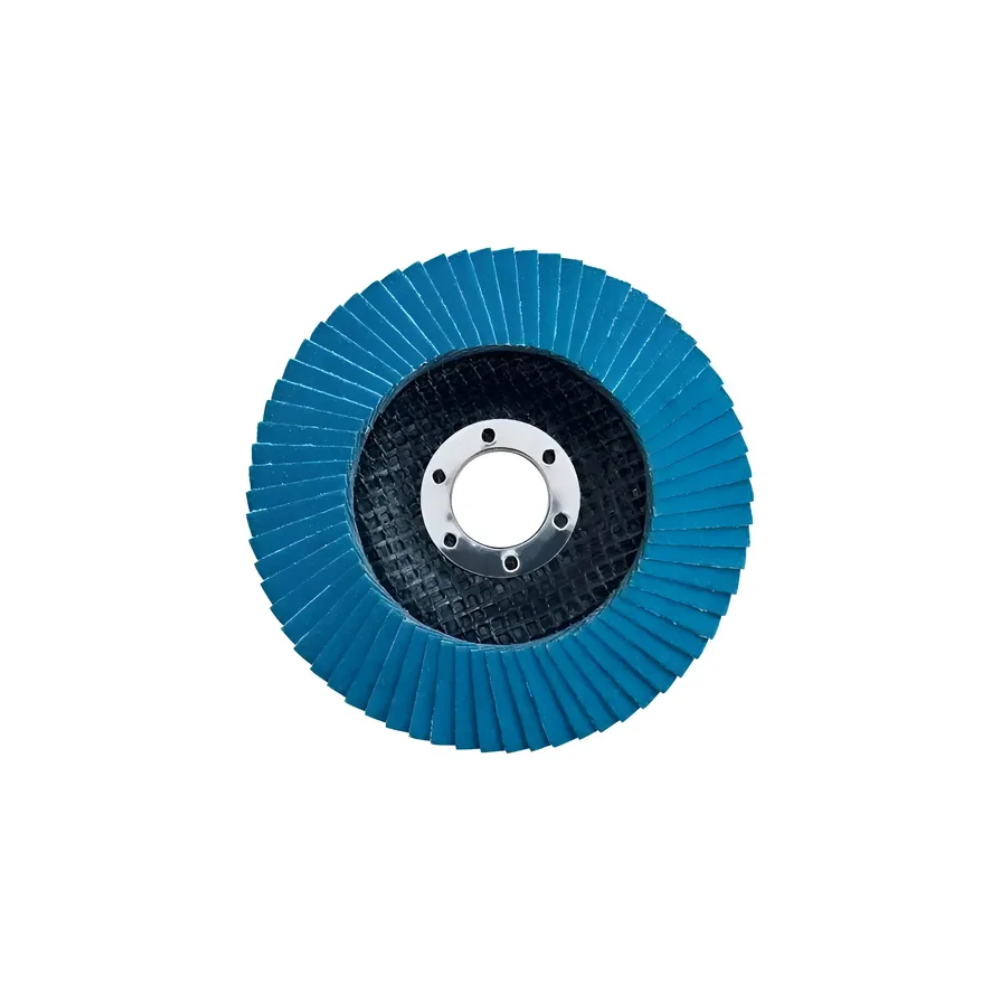 DISCO TRASLAPADO ACERO INOX. 4 1/2 GR 120 ZIRCONIO